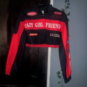 SHEIN Black and Red Varsity Jacket